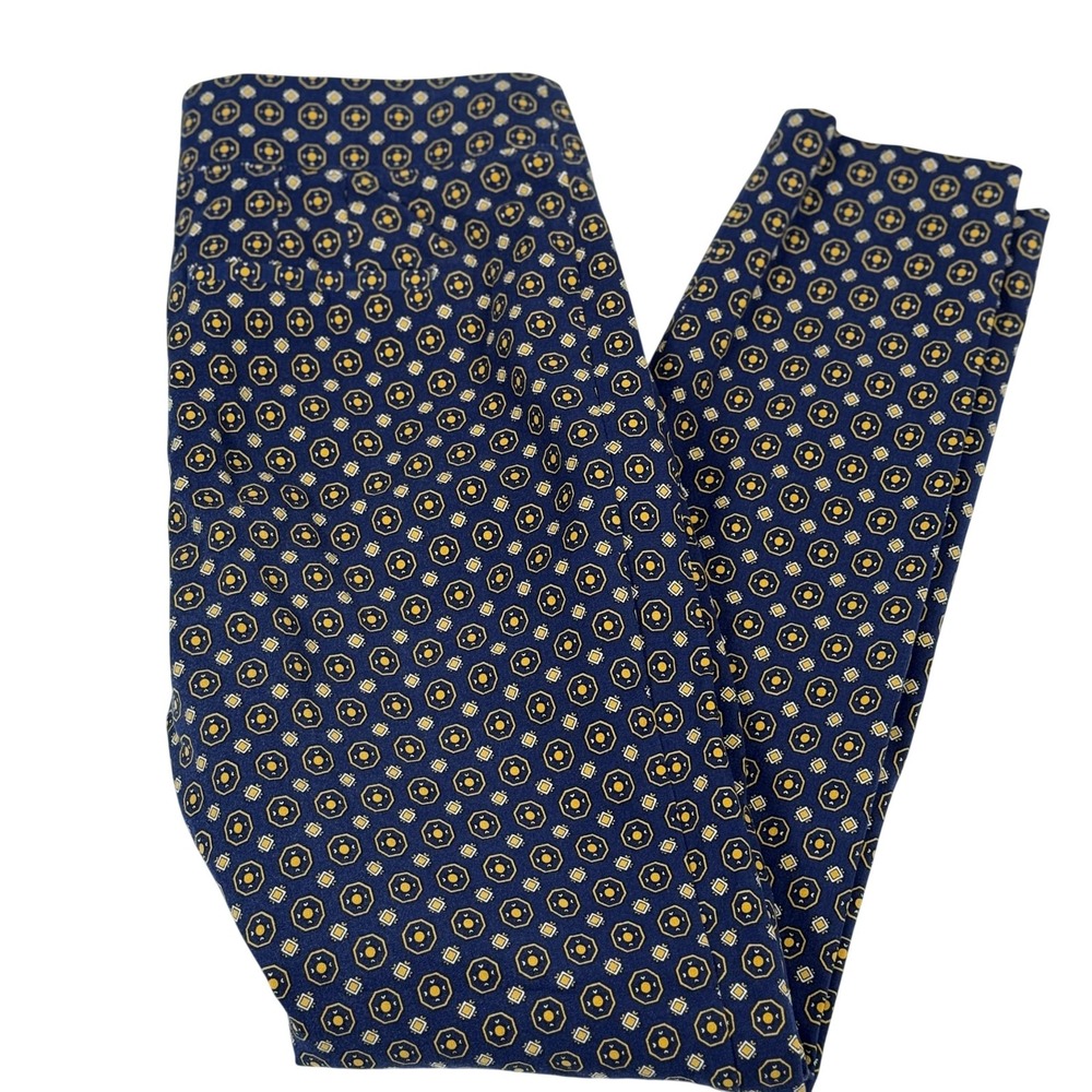Talbots Essex Pants 2 Geometric Print Stretch Ankle Slim Career Workwear Office
